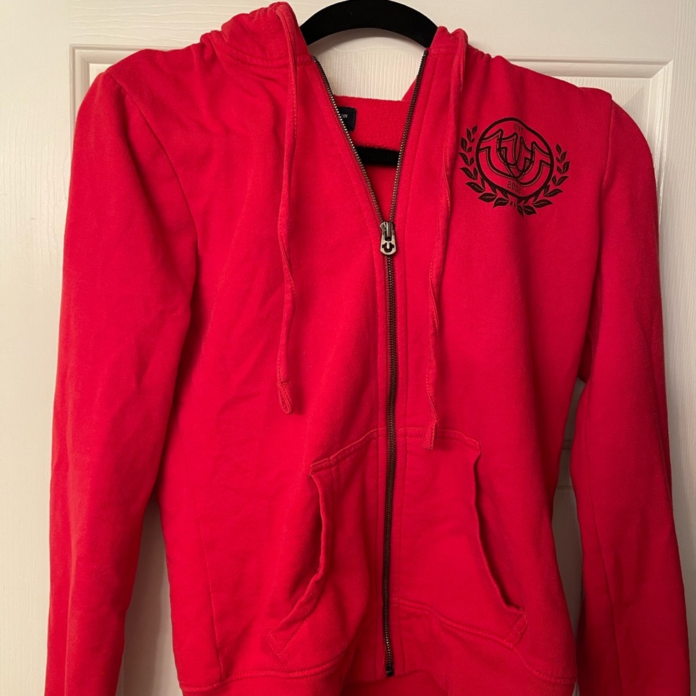 red true religion zip up
